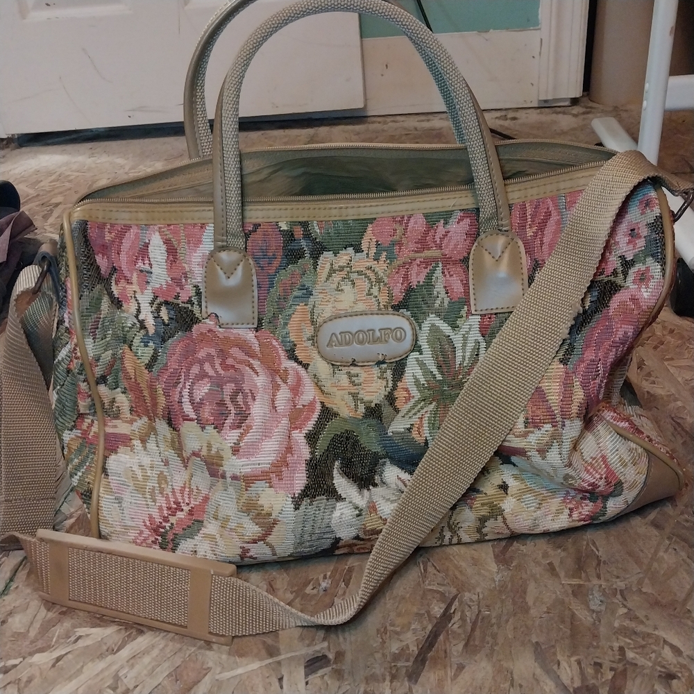 Vintage Adolfo travel bag
